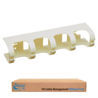 ICC 110 Cable Management Block Without Feet, Cable Organizer for 110 Wiring Blocks, Maintains Bend Radius, UL 1863, TAA Compliant