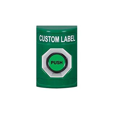 Safety Technology INC. SS2107 BK/LIT MOM BTN Green NO/CVR FIRE Alarm CCTV