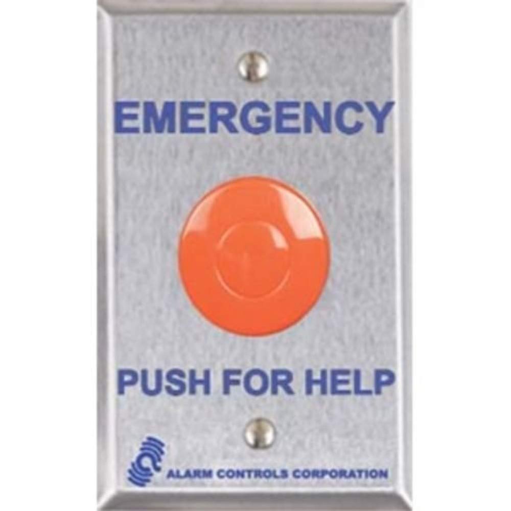 Alarm Controls PBL1 Large 1" RED MUSHRM BTN Mounted