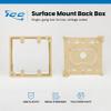 ICC Surface Mount Back Box Junction, Double Gang, Raceway Compatible for Voice, Data, CATV, Fiber, Audio, and Video, Ivory view 2