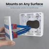 ICC Surface Mount Back Box Junction, Double Gang, Raceway Compatible for Voice, Data, CATV, Fiber, Audio, and Video, Ivory view 3