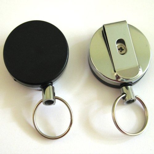 1.5" PULL REEL - Key Chain - EXTENDS 34" w/steel cable cord