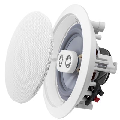 OSD Audio Weatherproof 6.5 in-Ceiling Single Stereo - Dual Tweeter Speaker - ICE600TTWRS