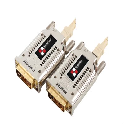 DVI Extender System over Fiber, extends up to 1000, EMI Shielded