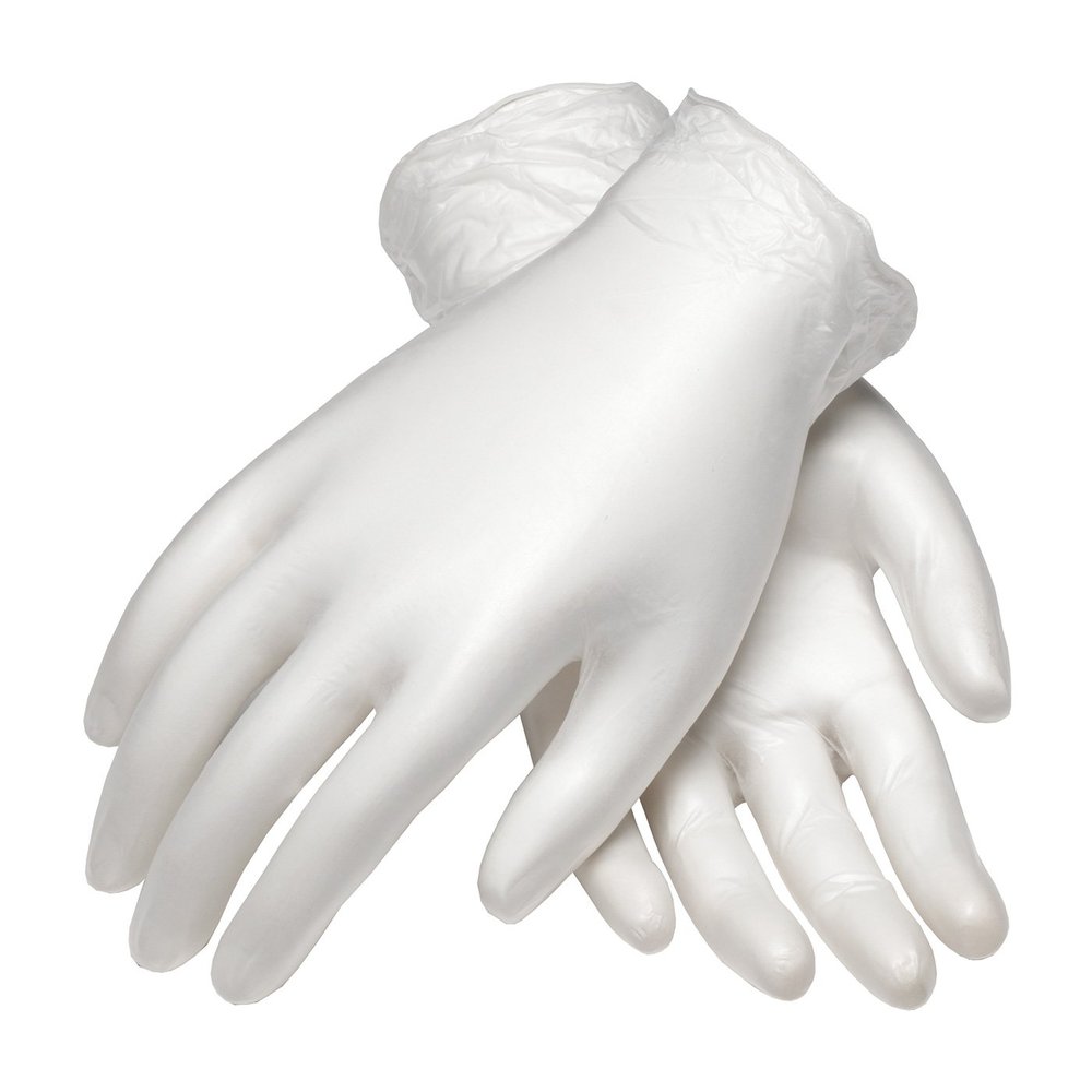 Ambi-Dex 64-V2000/M Disposable Vinyl, Ind. Grade, Clear, Powdered, 4 Mil White M