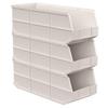 Akro-Mils 30348 1800 Series AkroBin Plastic Stacking Storage Bin, (20-1/2-Inch L x 8-1/4-Inch W x 7-Inch H), Beige, (6-Pack) view 2