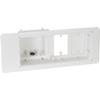 Arlington TVB613-1 Recessed TV Outlet Box with Paintable Trim Plate, White, 4-Gang view 1