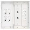 Arlington TVB613-1 Recessed TV Outlet Box with Paintable Trim Plate, White, 4-Gang view 4