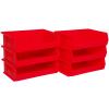 Akro-Mils 30255 AkroBins Plastic Storage Bins, 11"x16"x5", Red, 6-Pack view 1