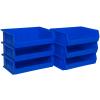 Akro-Mils 30255 AkroBins Plastic Storage Bins, 11"x16"x5", Blue, 6-Pack view 1