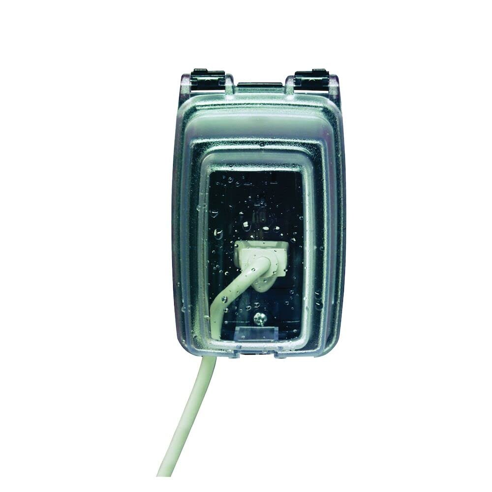 Intermatic WP1010C 1 Gang Vertical 3-1/8-Inch Outdoor in use Box Cover, Clear