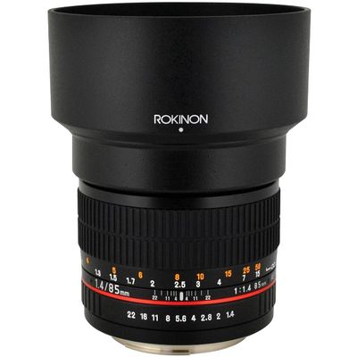 Rokinon 85M-C 85mm F1.4 Aspherical Fixed Lens for Canon (Black)