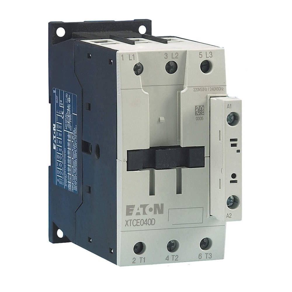 Eaton XTCE040D00B IEC Magnetic Contactor,240VAC,40A,3P
