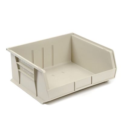Akro-Mils 30250 AkroBins Plastic Storage Bins, 15"x16"x7", Stone, 6-Pack