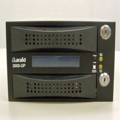 Accordance ARAID3000GP-A/P-B 2bays SATA to SATA LCD Internal Mirror Unit Plastic Tray Black