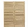 LTL Home Products SHL39 Exterior Solid Wood Louvered Window Shutters, 15" x 39", Unfinished Pine view 1