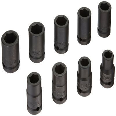 3/4" Drive 9 pc Set 6 Point Impact Socket 3/4" 1 1/4"