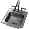 304 Series 1 Compartment Drop-in Hand Sink with Faucet Size: 5" H x 12" W x 14" D view 1
