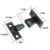 Hafele Keku Push-On Fitting Set - Bracket Connectors for False Front Panels, Cabinet Drawers, & Furniture (Screws Not Included) view 2