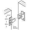 Hafele Keku Push-On Fitting Set - Bracket Connectors for False Front Panels, Cabinet Drawers, & Furniture (Screws Not Included) view 4