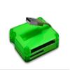 Connectland Spyker CL-CRD20016 6 slots Card Reader Reads SDHC Up to 32G with built-in USB Cable (Green) view 4