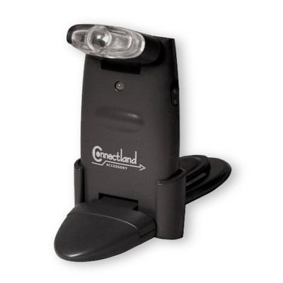 Connectland CL-USB-TORLT USB Rechargeable Torch with 1x USB Port Super Bright LED Torch with Book Clip and Notebook Clip