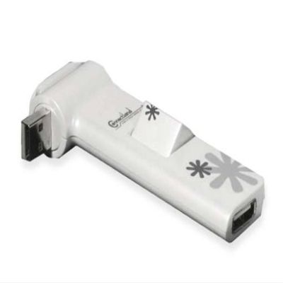 Connectland CL-U2FPHUB-4W USB 2.0 4 Ports Hub 180-Degree Adjustable Port (White)