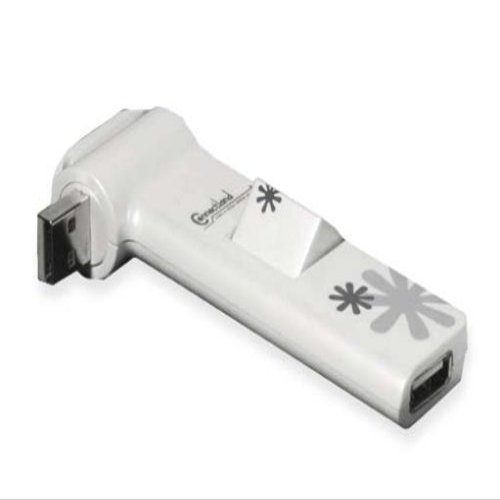 Connectland CL-U2FPHUB-4W USB 2.0 4 Ports Hub 180-Degree Adjustable Port (White)