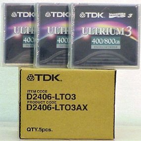 10 Pack TDK D2406 LTO3 Ultrium3 Media 400/800GB