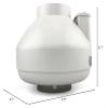 RadonAway RP145c Radon Fan P/N 23030-1 Inlet/Outlet Diameter of 4.5 view 4