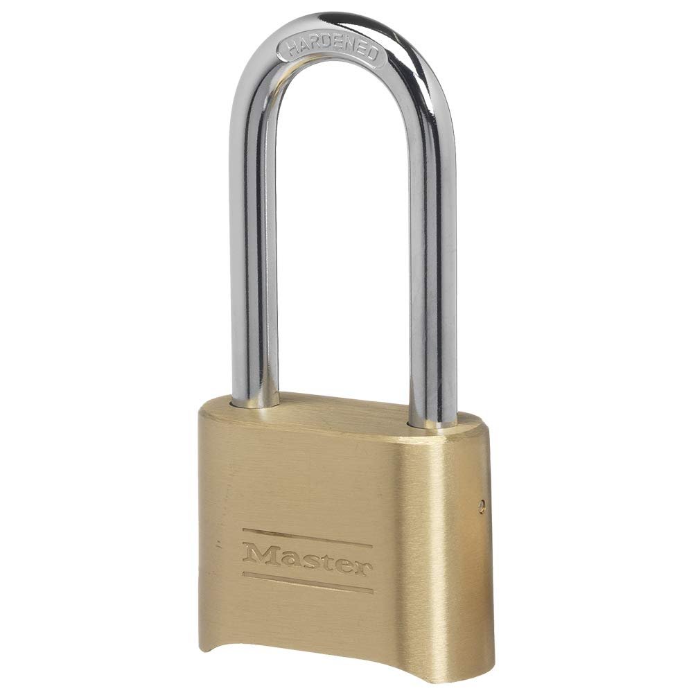 Master Lock 175LH 2' Wide Set Your Own Combination Padlock, with 2-1/4 in. Shackle, Brass Finish
