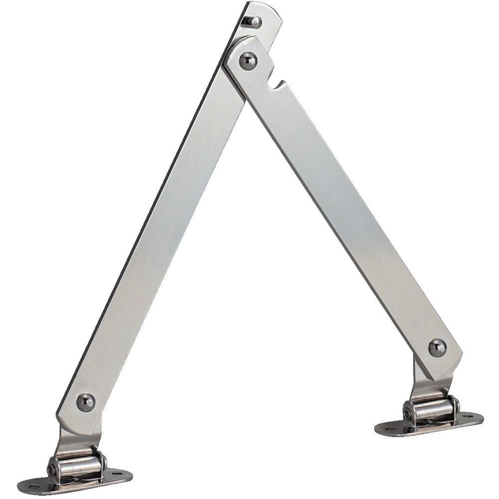 TRUSCO TS-52-L Flat Bar Stay with Steel Clasp, Total Length 11.8 inches (300 mm), Left Use