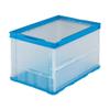 TRUSCO TR-O50B-TM Thin Folding Container, 12.9 gal (50 L), Transparent, Storage Box view 1