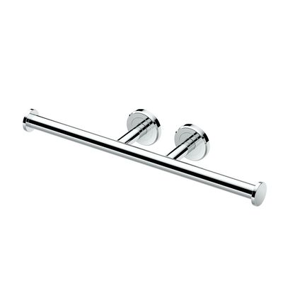Gatco 4243A Latitude II Double Toilet Paper Holder, Wall Mounted Dual Roll Tissue Holder, Chrome