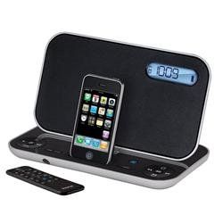 iHome iP49 Portable NXT Alarm Clock Radio for iPod and iPhone (Black/Silver)