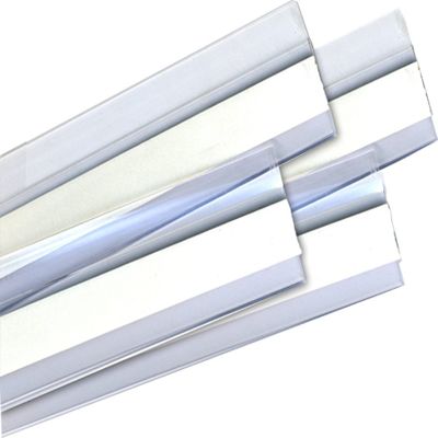 Door Bottom Draft Stoppers, 36" Clear and White Door Sweep Strips ~ Pack of Four