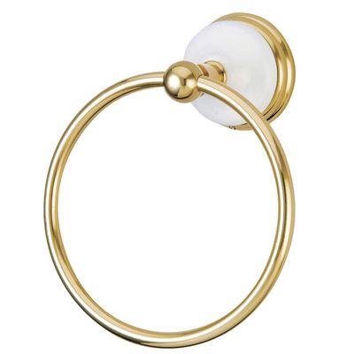 Kingston Brass BA1114PB Victorian Towel-Ring, 6-Inch, Polished Brass