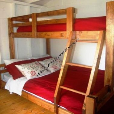 Bunk Bed Split-Size How-to Book; Paper Pattern Plan to DIY and Easily Build King Over Queen Over Full Over Twin Beds