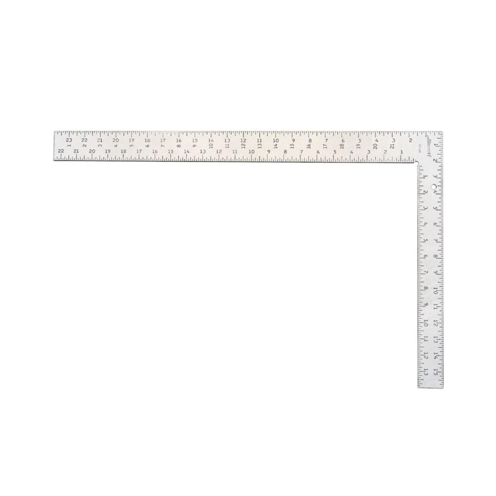 Starrett Professional Framing Square with Clear Coating and Tempered Steel - 1/8" Graduation Stamping, 24" x 2" Body, 16" x 1-1/2" Tongue - FS-24