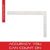 Starrett Professional Framing Square with Clear Coating and Tempered Steel - 1/8" Graduation Stamping, 24" x 2" Body, 16" x 1-1/2" Tongue - FS-24 view 4