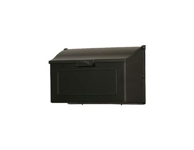 Special Lite Horizon Horizontal Wall Mount Mailbox - Black Aluminum Mailbox for Wall Mount - SHH-1006-BLK