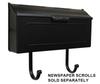 Special Lite Horizon Horizontal Wall Mount Mailbox - Black Aluminum Mailbox for Wall Mount - SHH-1006-BLK view 3