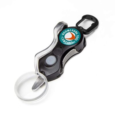 Boomerang Tool Company Cheater SNIP Fishing Line Cutter with U/V LED Light, Magnifying Glass and Stainless Steel Blades That Cut Braid Clean and Smooth Everytime! (Black)