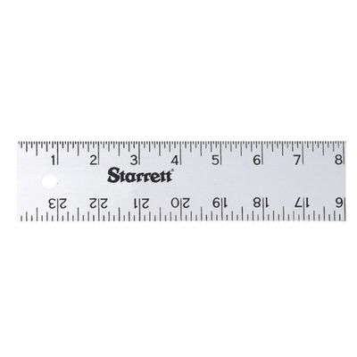 Starrett Straight Edge Aluminum Rule, 24" Length, 2" Width, .081" Thick