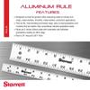 Starrett Straight Edge Aluminum Rule, 24" Length, 2" Width, .081" Thick view 2