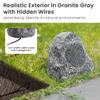 Theater Solutions 2R4G Outdoor Granite Rock 2 Speaker Set for Deck Pool Spa Patio Garden view 2
