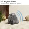 Theater Solutions 2R4G Outdoor Granite Rock 2 Speaker Set for Deck Pool Spa Patio Garden view 4
