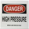 Brady 60309, Gas Cylinder Labels , 3" Height x 5" Width, Black/Red on White, Legend "Danger - High Pressure" (10 per Package) view 1
