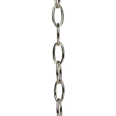 Progress Lighting Accessory Chain - 10' of 9 Gauge Chain, Indoor & Outdoor, P8757-104, Polished Nickel