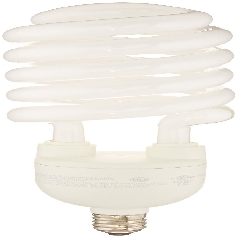 TCP CFL Spring Lamp, 300W Equivalent, Cool White (4100K) MEDIUM (e26) Base Spiral Light Bulb, 4200 Lumens